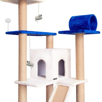 cat tree with a bed
